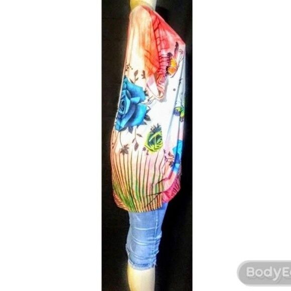 Red Butterfly Shirt With Bling - Picture 8 of 10